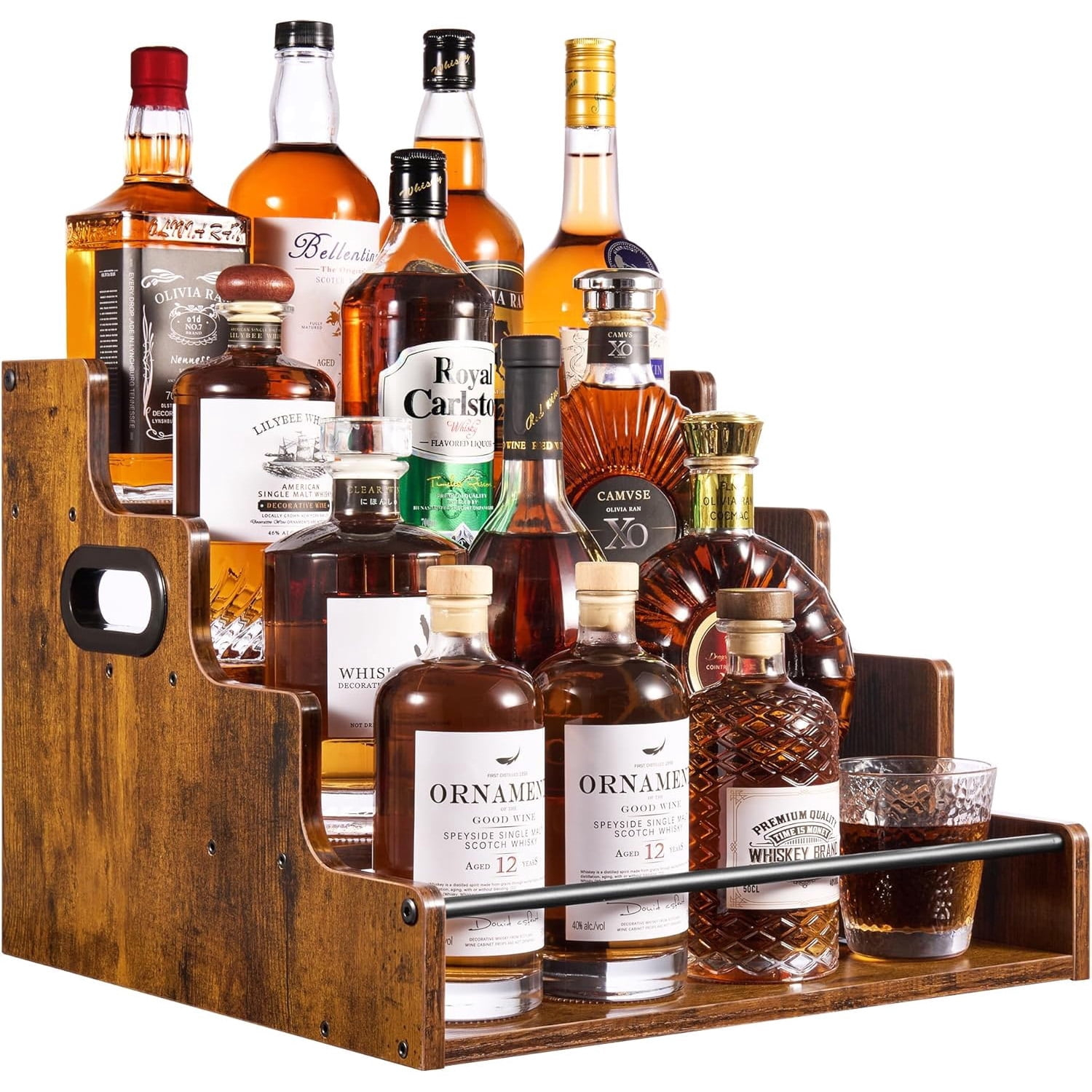 Home Bar Shelf - Liquor Bottle Display Shelf, Coffee Syrup