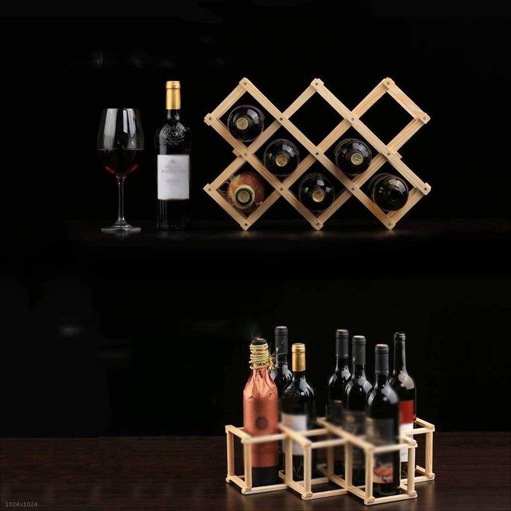 Home Bar Shelf - Stackable Wine Storage Shelves 6/10 Bottles