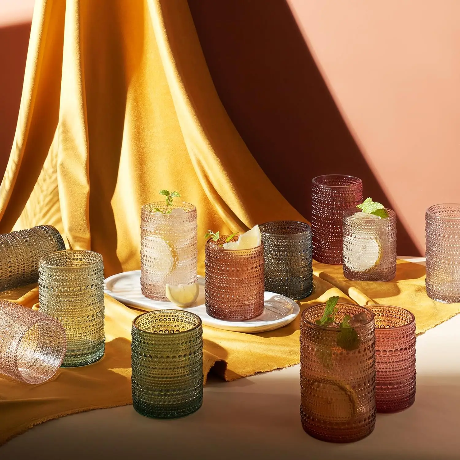 Hobnail Beaded Highball Drinki - Old Fashioned Glass recensione e prezzo