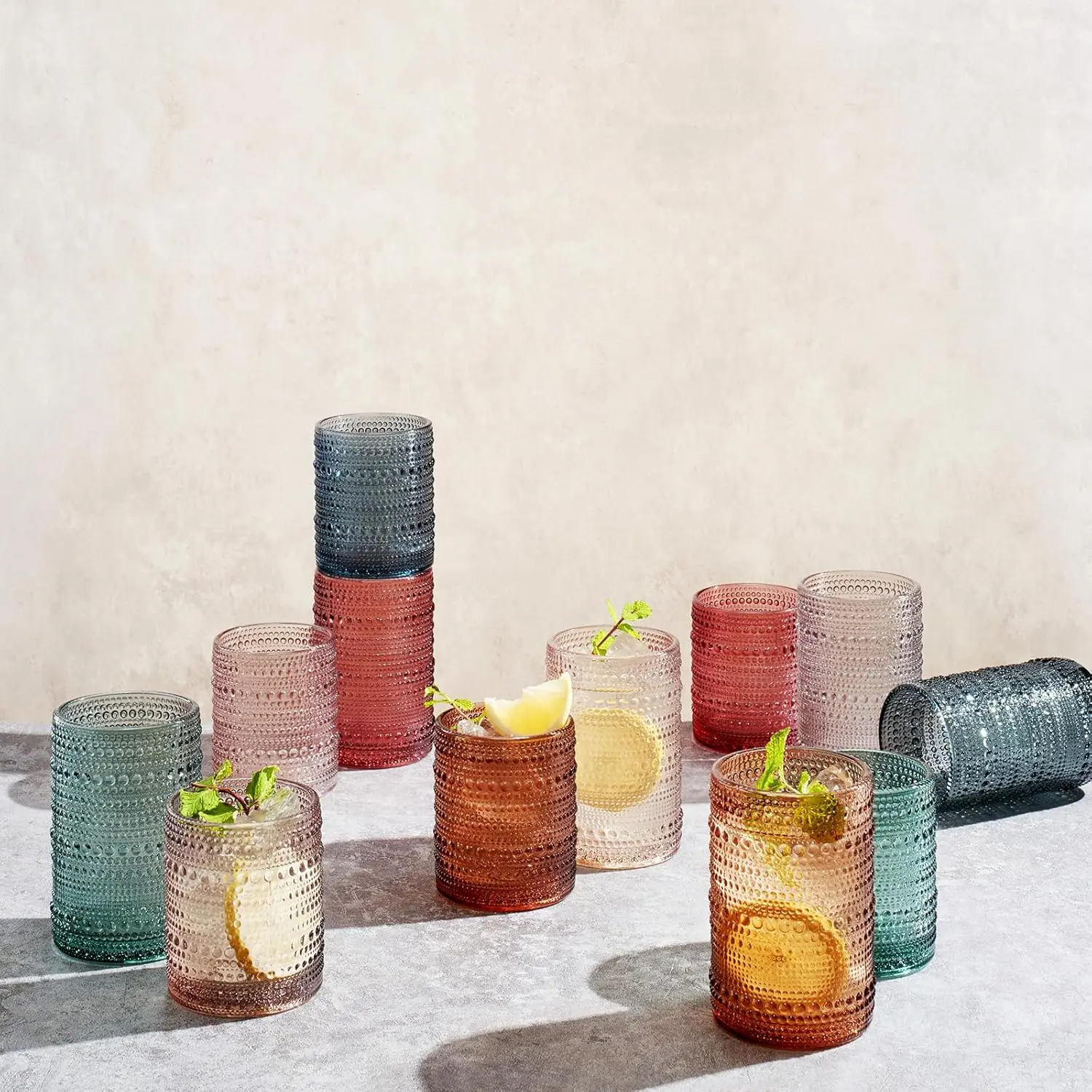 Hobnail Beaded Highball Drinki - Old Fashioned Glass recensione e prezzo