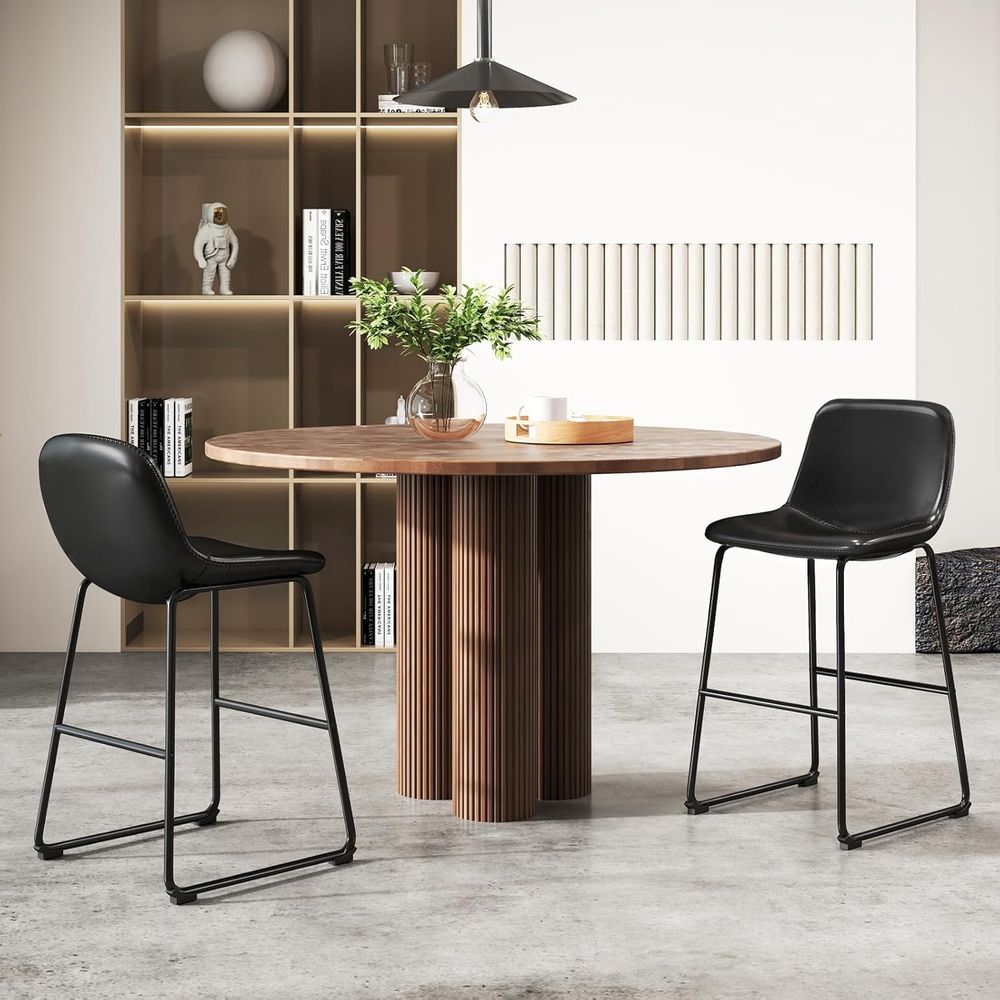 4-Piece Leather Dining Chairs  - Home Bar And Counter recensione e prezzo
