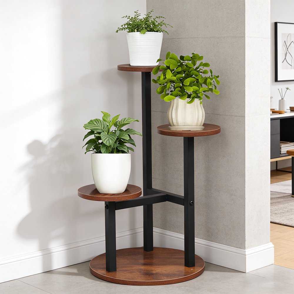 3-Tier Rustic Wood & Metal Pla - Home Bar Shelves recensione e prezzo