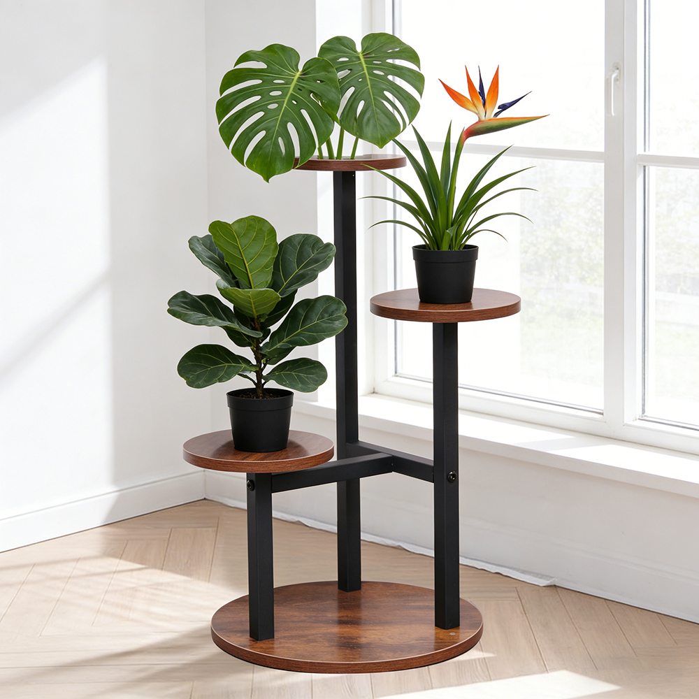 3-Tier Rustic Wood & Metal Pla - Home Bar Shelves recensione e prezzo