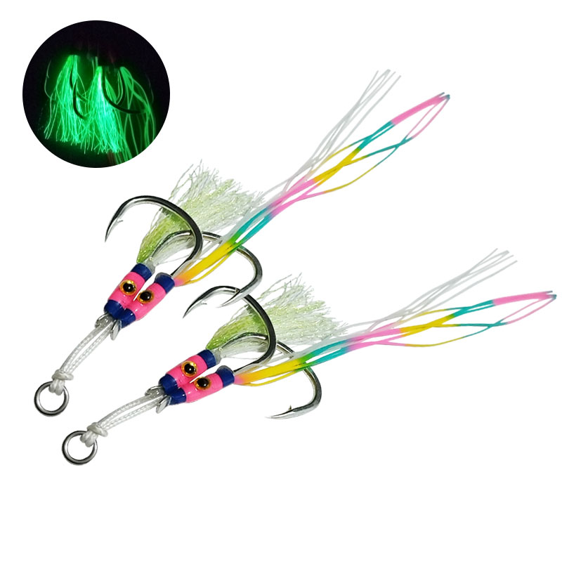 2Pairs/bag Glow Jig Lure Hooks - Jigger Double Sided recensione e prezzo
