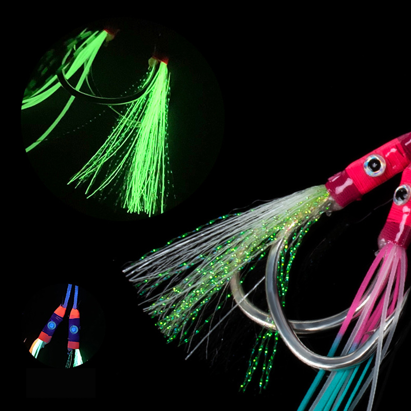 2Pairs/bag Glow Jig Lure Hooks - Jigger Double Sided recensione e prezzo