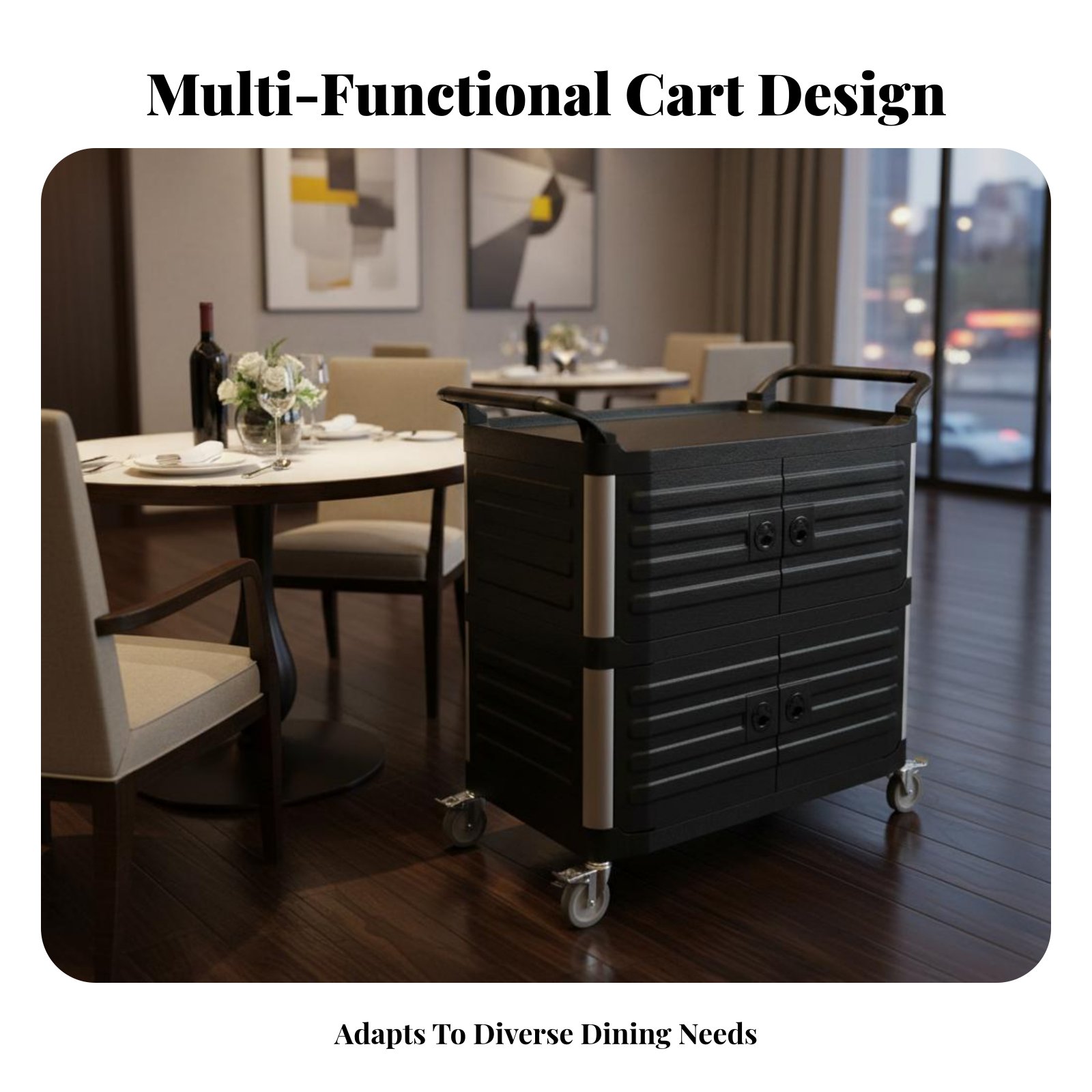 3-Tier utility Cart with caste - Home Bar Shelf recensione e prezzo