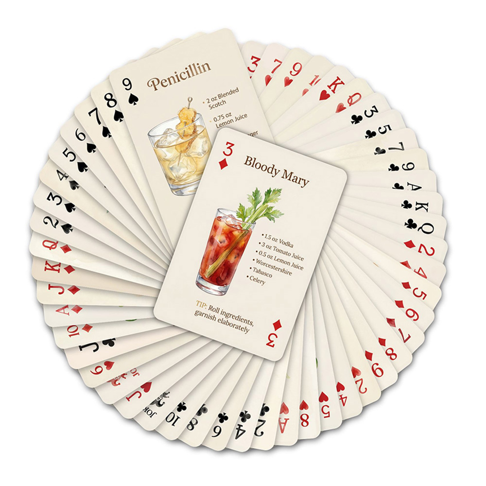 54pcs Cocktail Recipes Playing - Cocktail Recipe Book recensione e prezzo