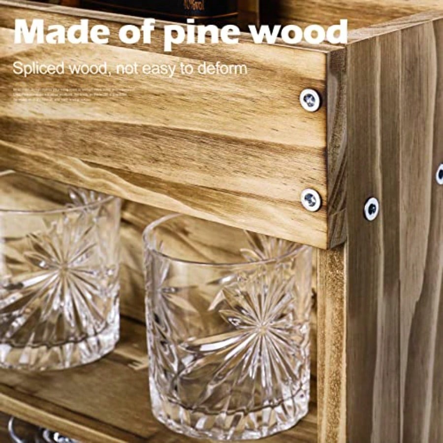 Wine Rack Wall Mounted WoodAlc - Home Bar Shelf recensione e prezzo
