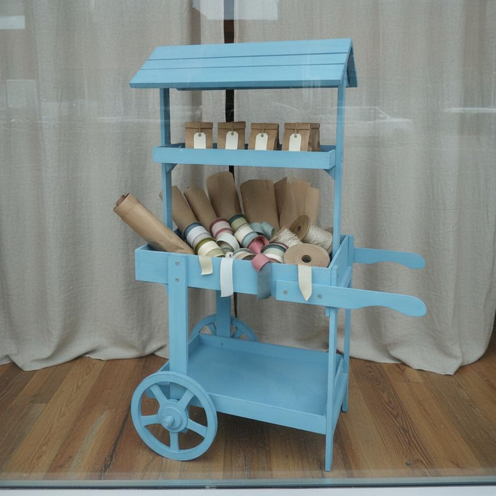 Rustic Display Trolley Wheeled - Home Bar Shelf recensione e prezzo