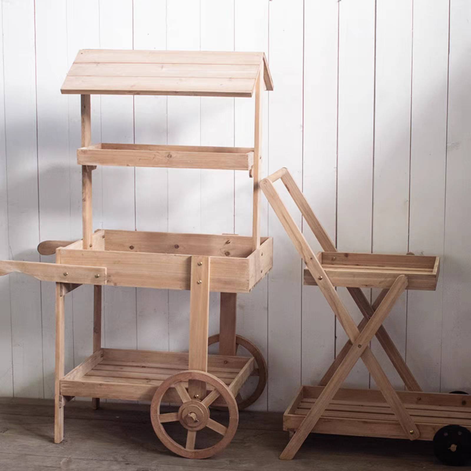 Rustic Display Trolley Wheeled - Home Bar Shelf recensione e prezzo