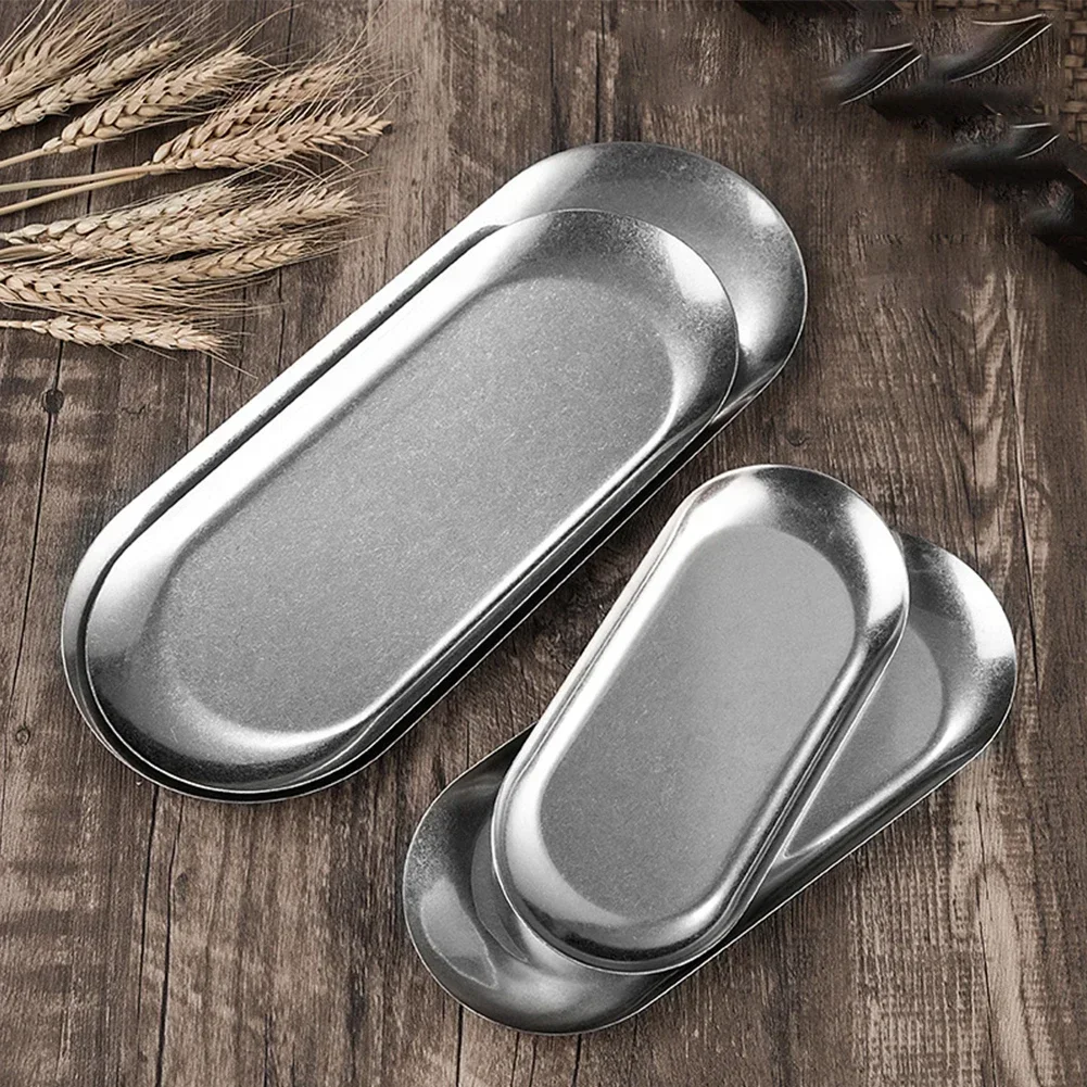 Stainless Steel Tray Oval Tray - Garnish Tray Set recensione e prezzo