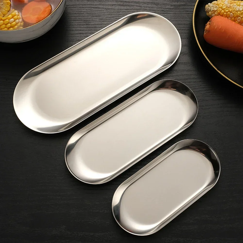 Stainless Steel Tray Oval Tray - Garnish Tray Set recensione e prezzo