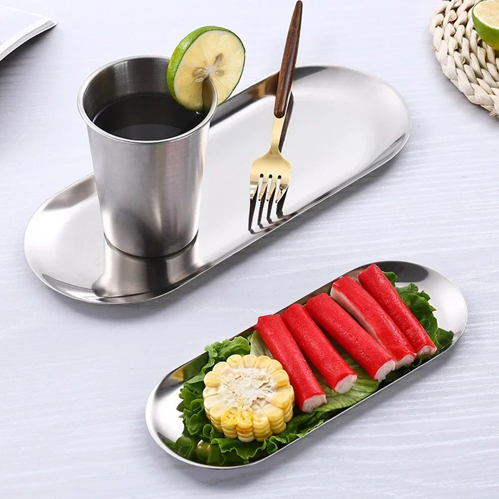Stainless Steel Tray Oval Tray - Garnish Tray Set recensione e prezzo