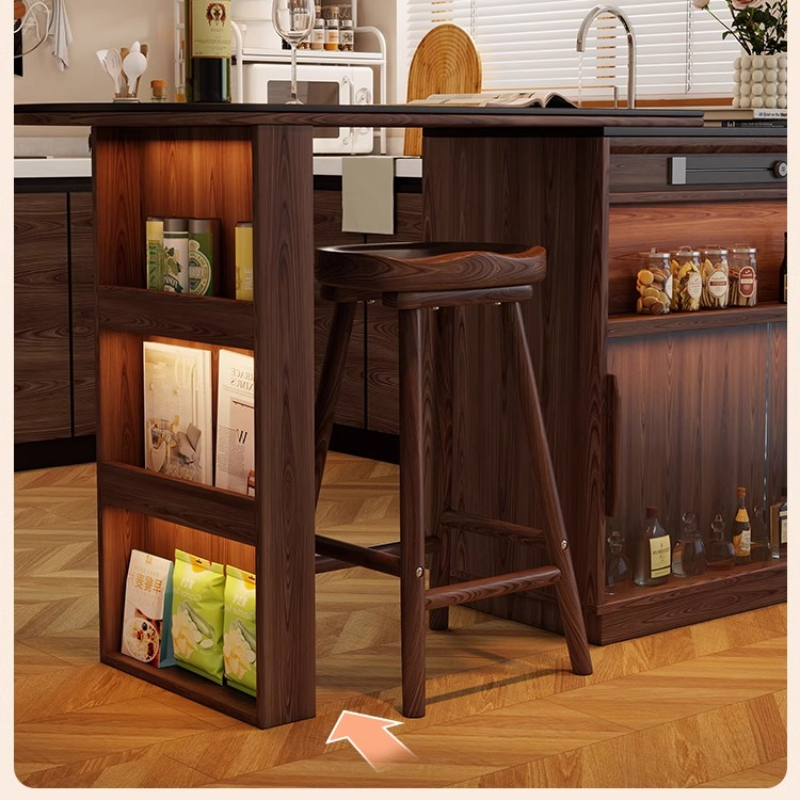 Solid Wood Curved Bar Stool Hi - Home Bar Seating recensione e prezzo