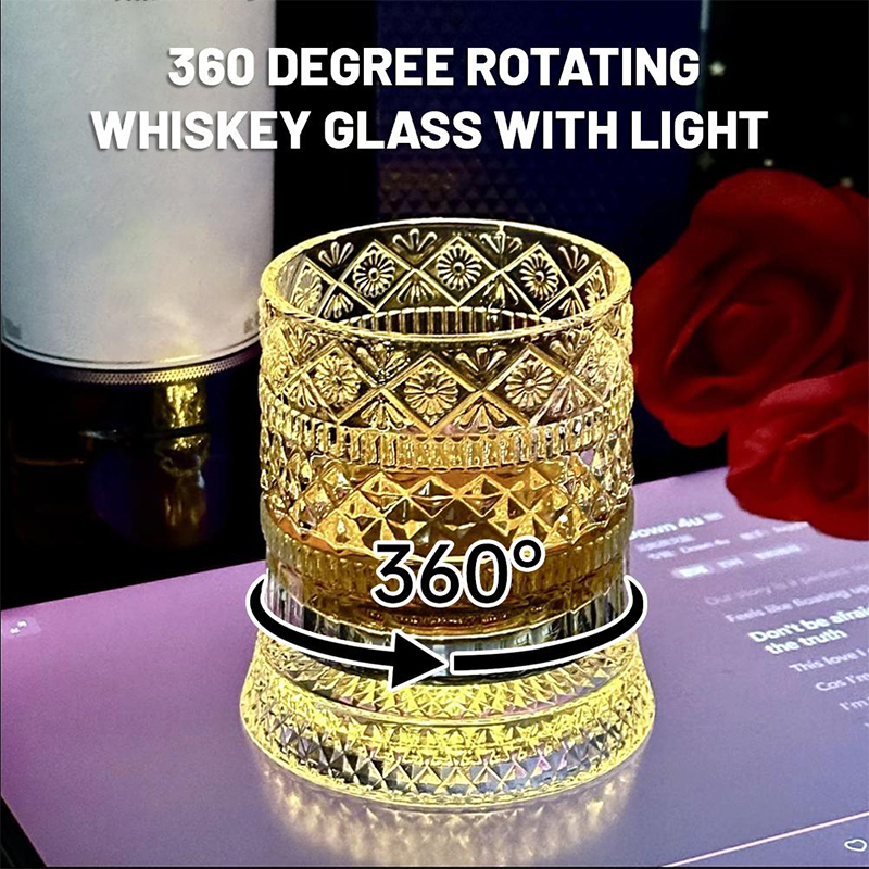 360° Rotating Whiskey Glass wi - Old Fashioned Glass recensione e prezzo