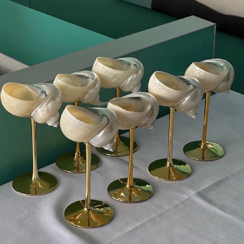 Natural Conch Wine Glass Bar a - Home Bar Setup recensione e prezzo