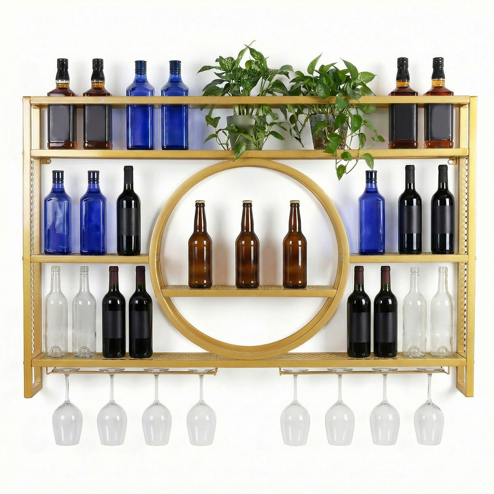 Wine Glass Rack Floating Bar S - Home Bar Shelf recensione e prezzo