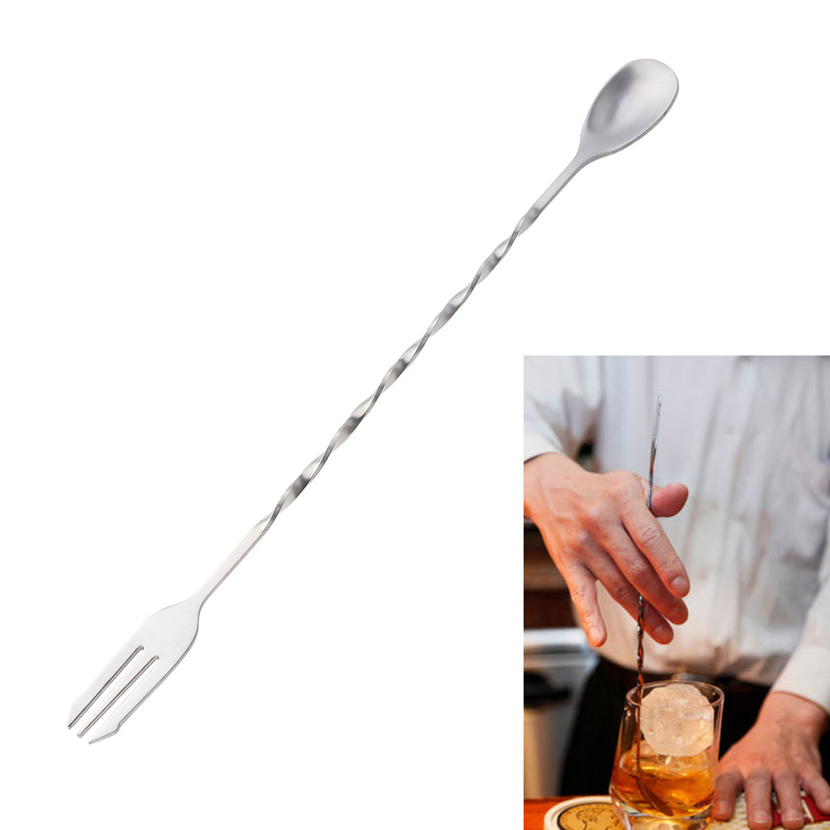 Professional 304 Stainless Ste - Bar Spoon Twisted recensione e prezzo