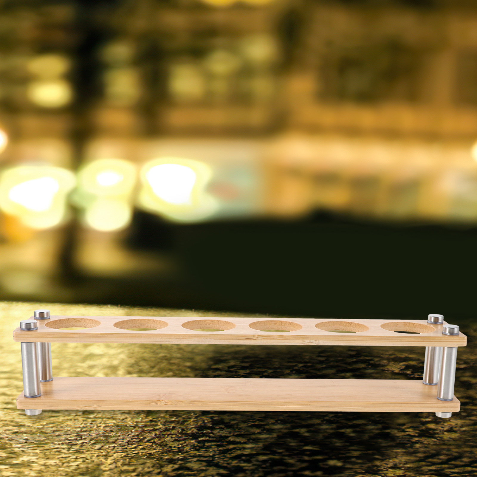 Wooden Shot Glass Holder 6 Hol - Home Bar Shelf recensione e prezzo