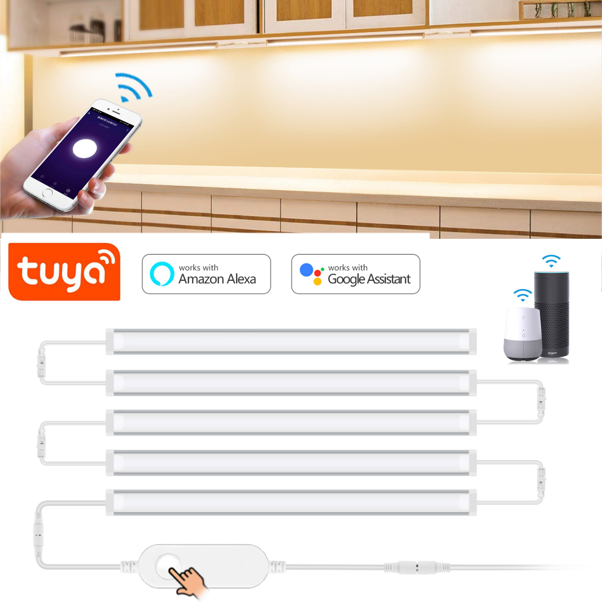 1-5 Pcs Kitchen Tuya Smart LED - Home Bar And Cabinet recensione e prezzo