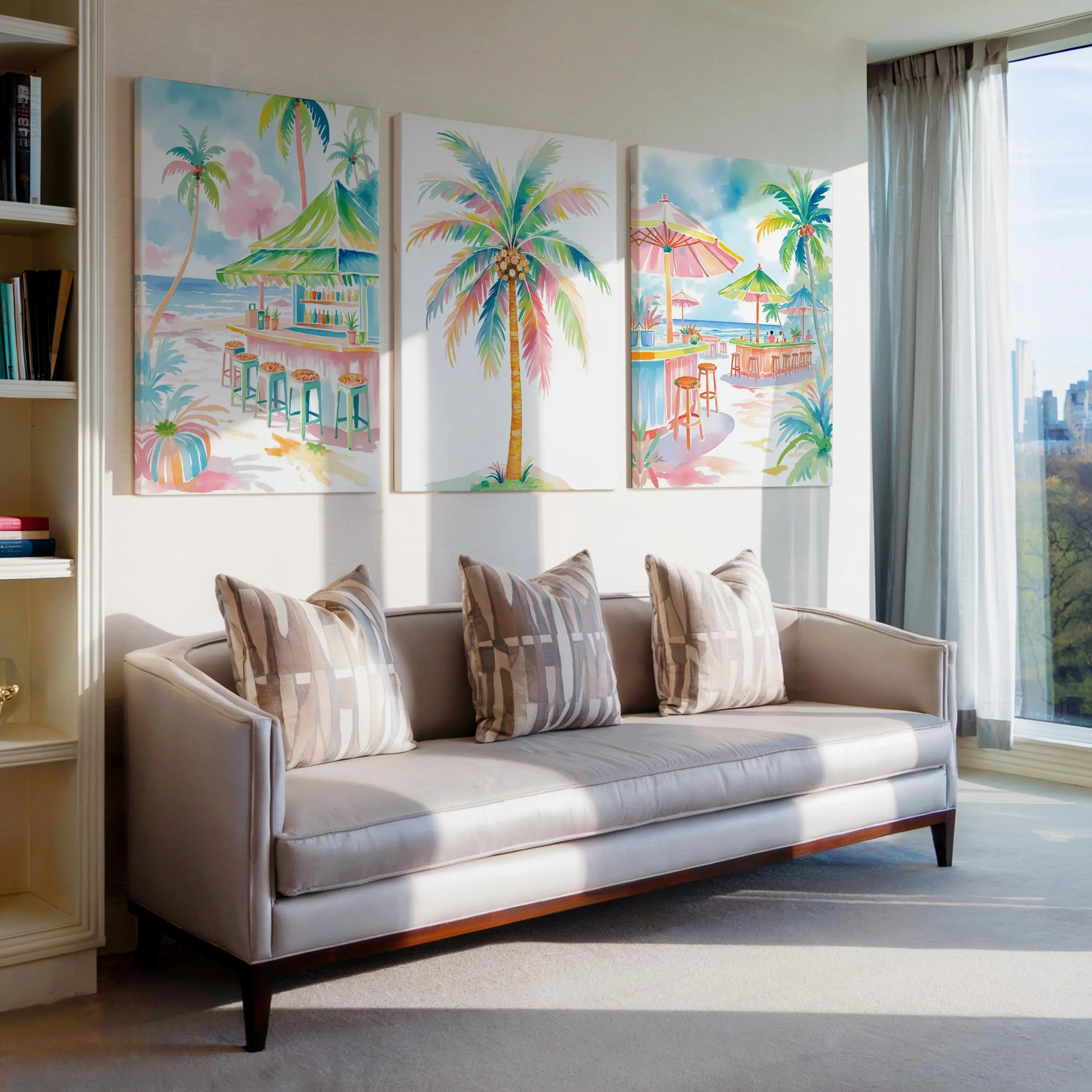 Boho Tropical Watercolor Wall  - Home Bar Set recensione e prezzo