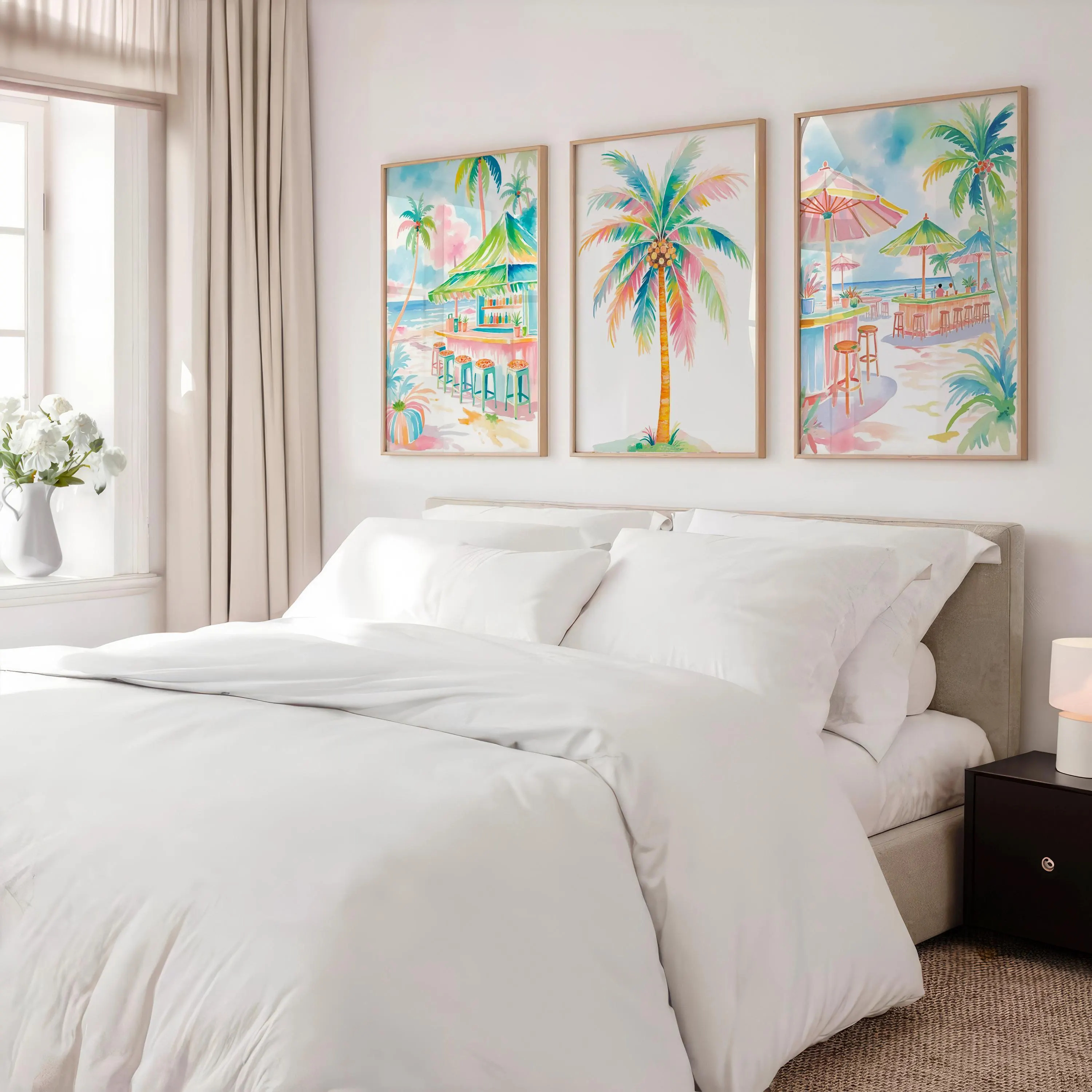 Boho Tropical Watercolor Wall  - Home Bar Set recensione e prezzo