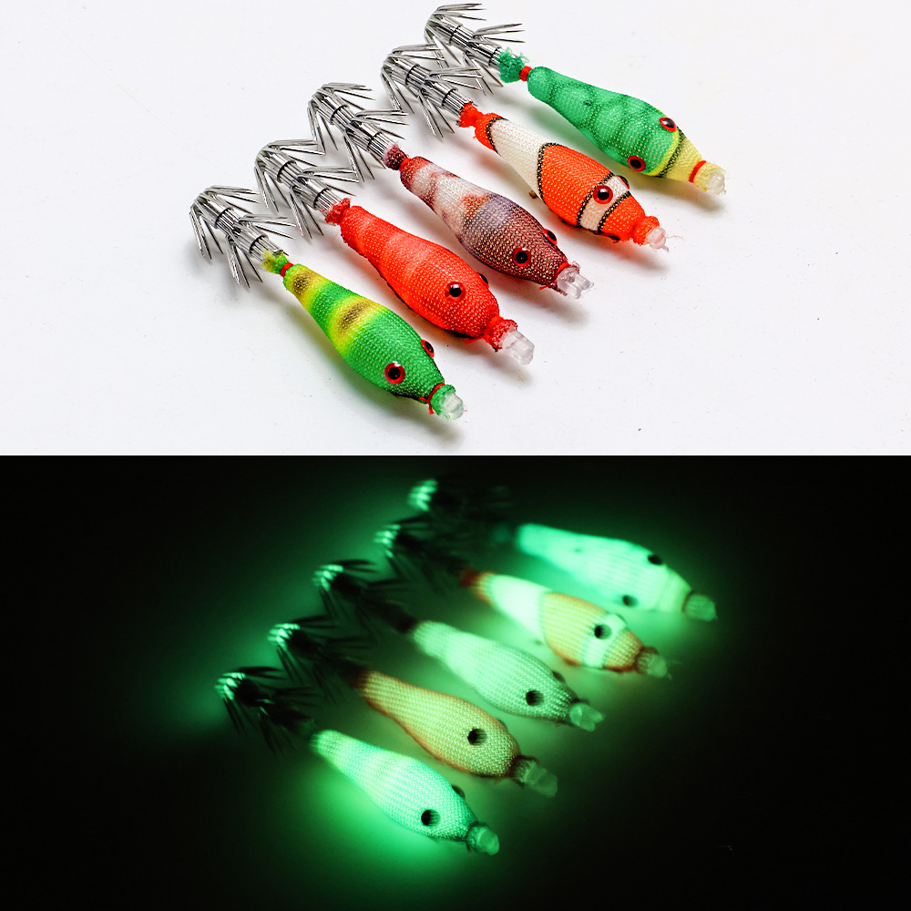 5 Pcs Squid Soft Baits, Lumino - Jigger Double Sided recensione e prezzo