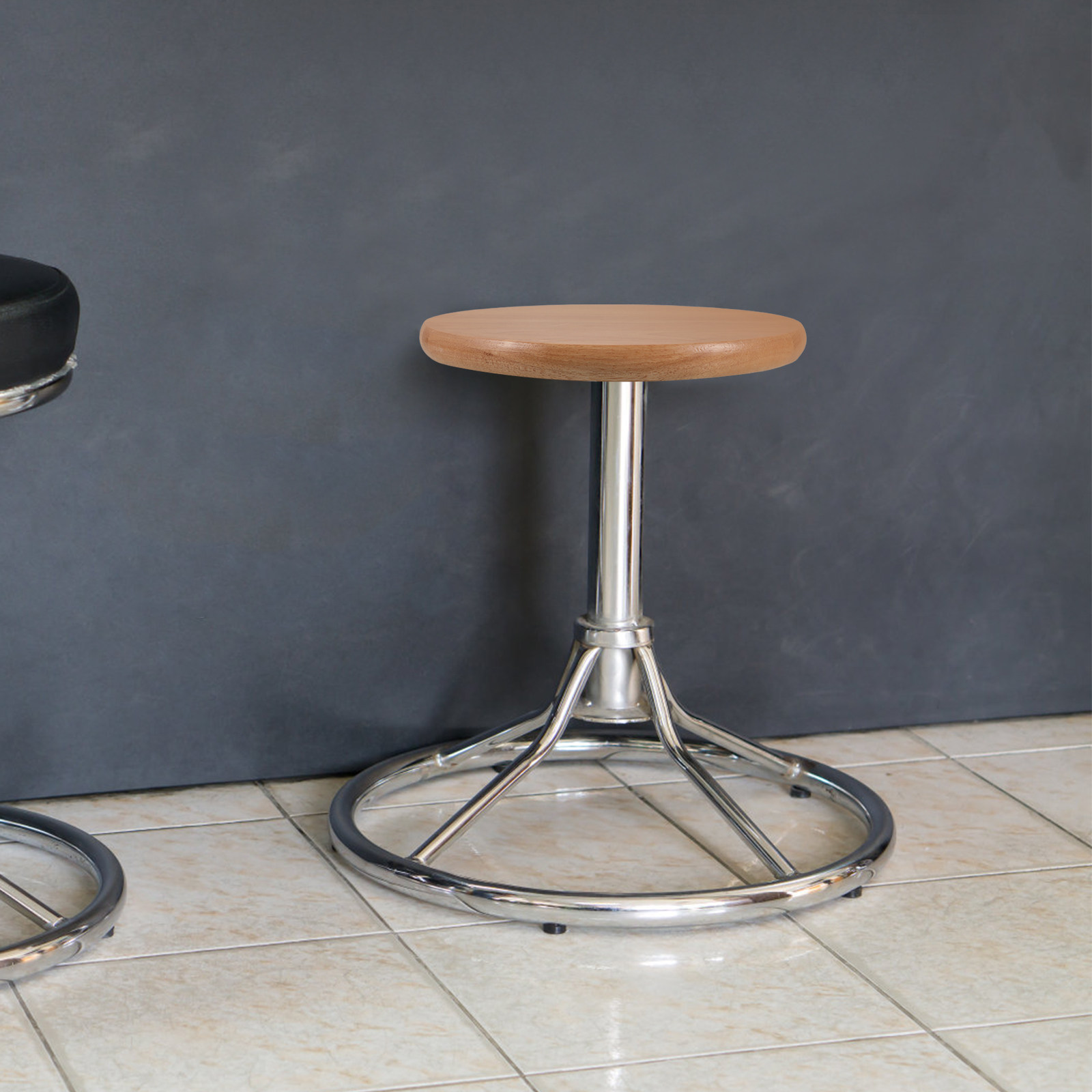 Round Wooden Bar Stool Seat Re - Home Bar Seating recensione e prezzo