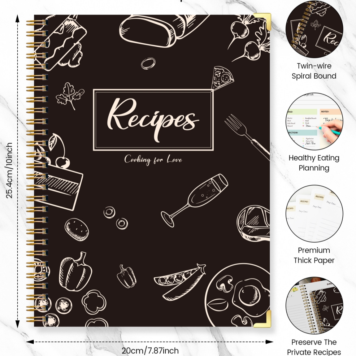 Recipe Journal Notebook with S - Cocktail Recipe Book recensione e prezzo