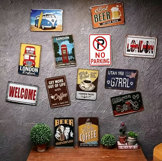 Vintage Sexy Lady Metal Tin Si - Home Bar And Restaurant recensione e prezzo