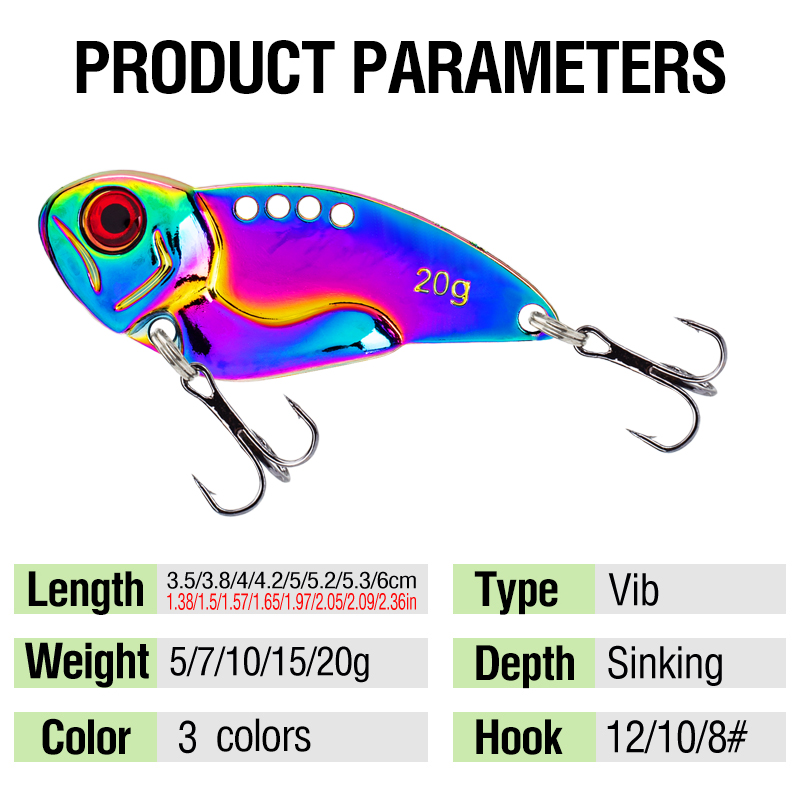 3PCS Metal Colorful VIB Lure 5 - Jigger Double Sided recensione e prezzo
