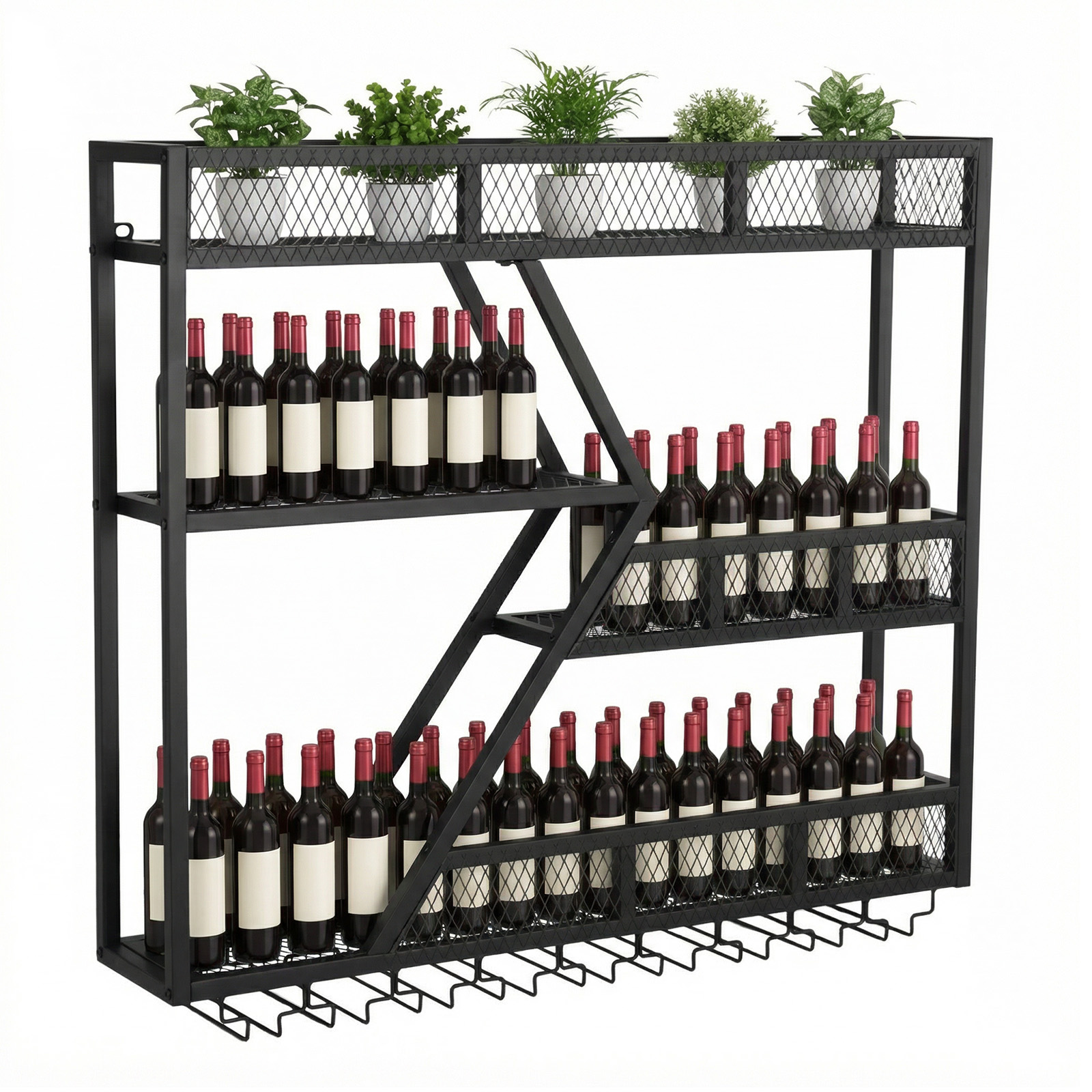 39in 3-Tiers Floating Bar Shel - Home Bar Shelf recensione e prezzo