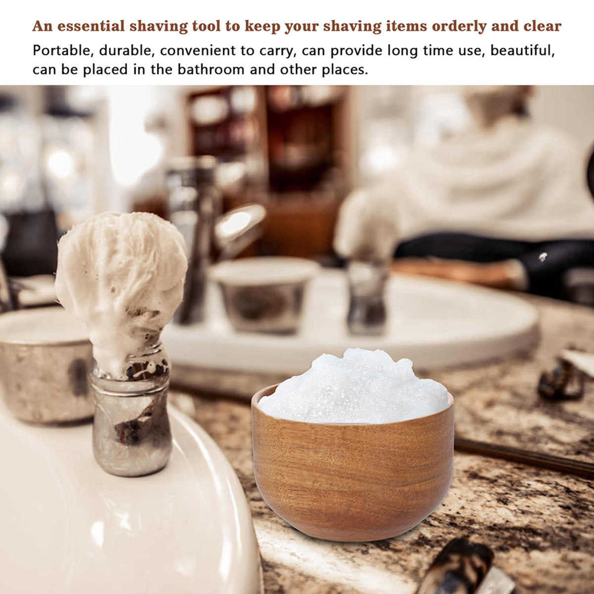 Wooden Men Shaving Bowl Light  - Home Barber recensione e prezzo
