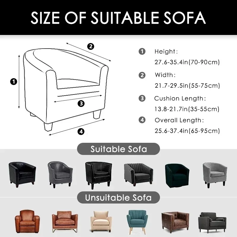 Elastic Club Chair Cover Jacqu - Home Bar Seating recensione e prezzo