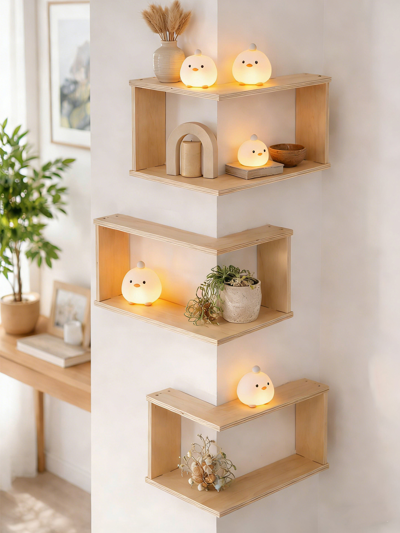 Corner Floating Wooden Shelves - Home Bar Shelves recensione e prezzo