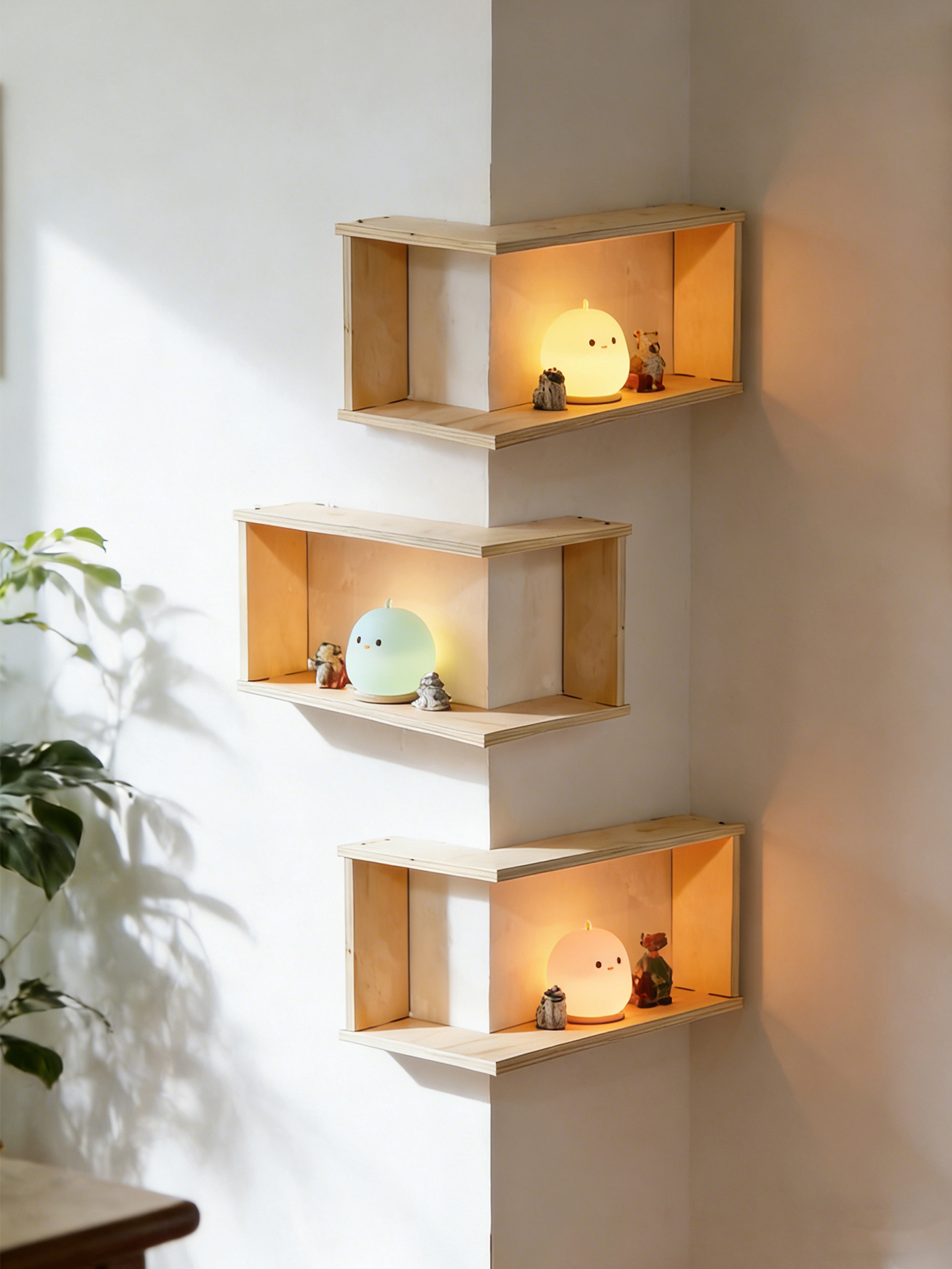 Corner Floating Wooden Shelves - Home Bar Shelves recensione e prezzo