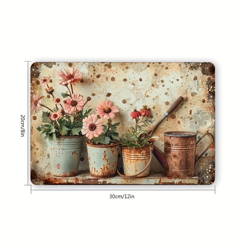 Vintage Floral Metal Tin Sign  - Home Bar And Restaurant recensione e prezzo