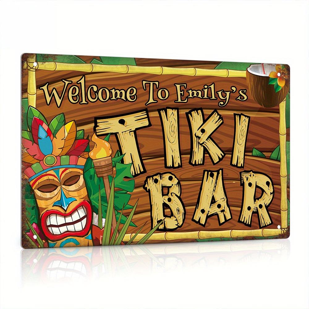 Custom  Decor Tiki Bar Sign, P - Home Bar And Restaurant recensione e prezzo