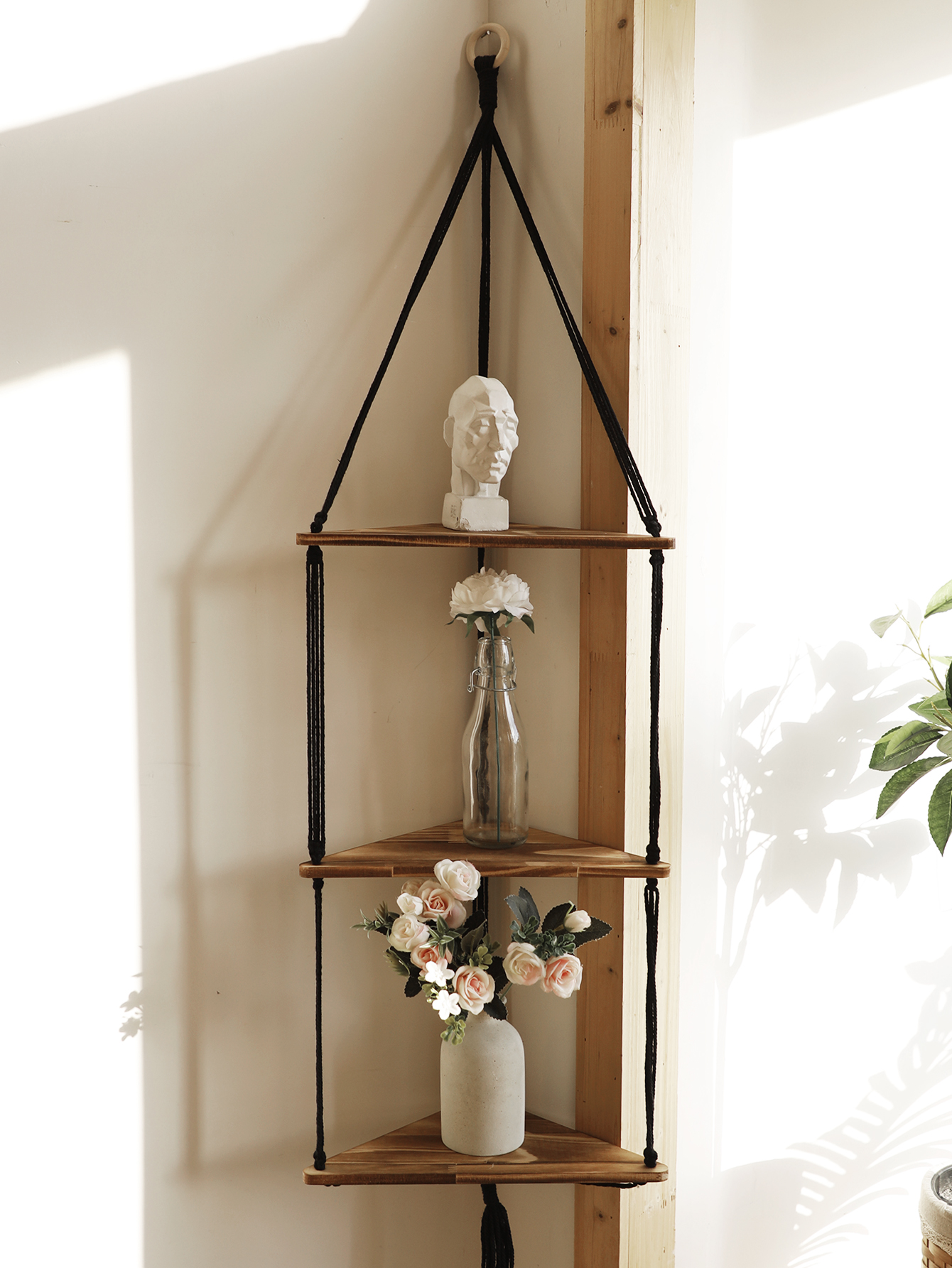 Wooden Corner Shelf Wall Decor - Home Bar Shelves recensione e prezzo