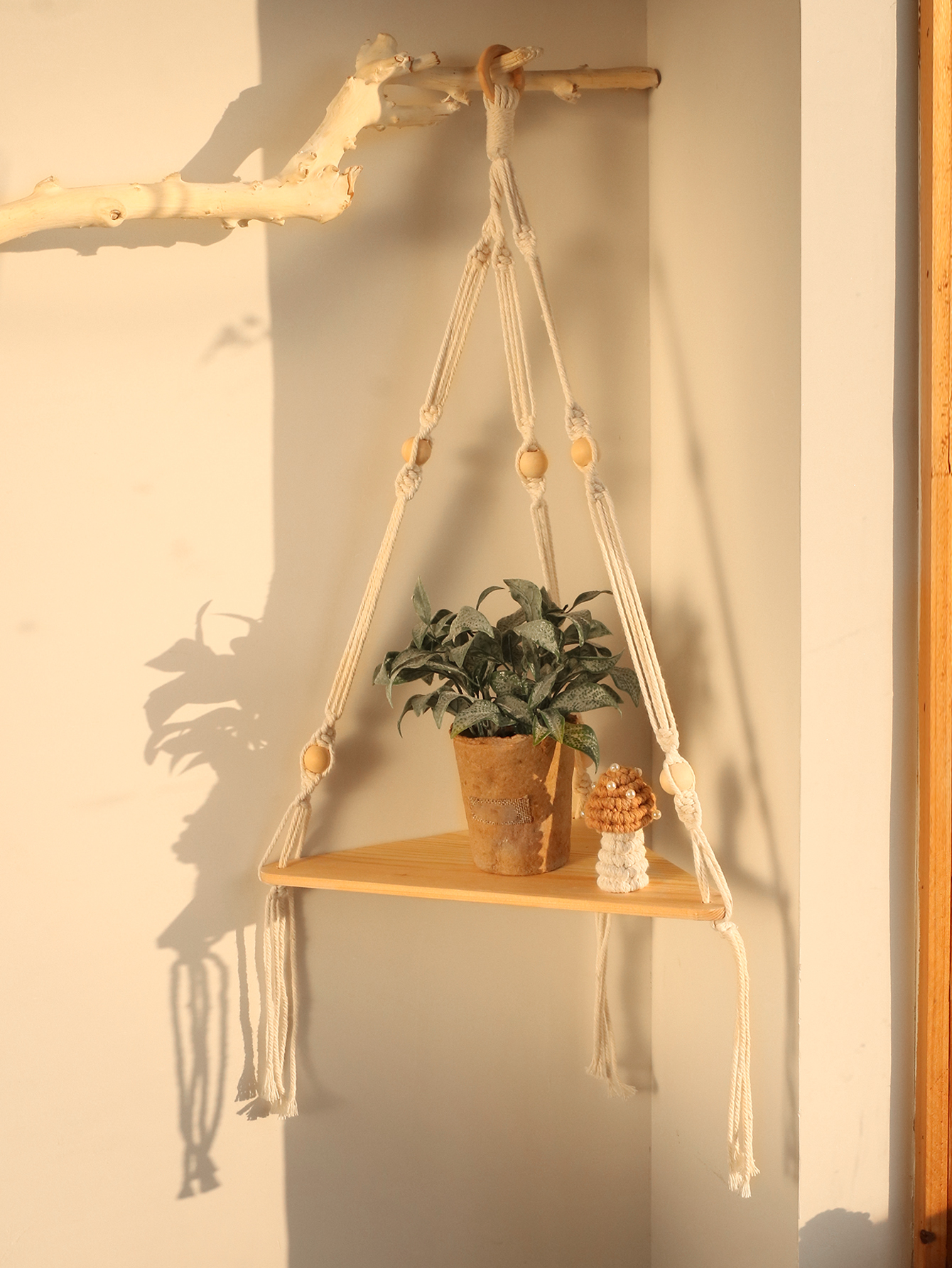 Wooden Corner Shelf Wall Decor - Home Bar Shelves recensione e prezzo