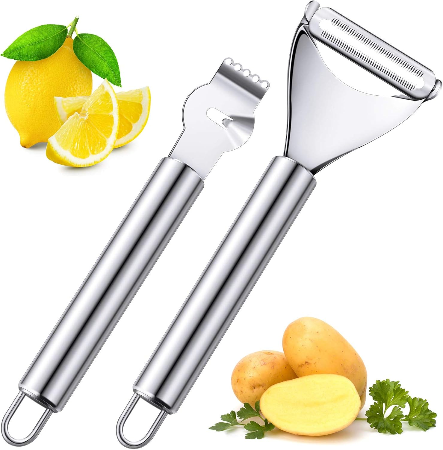 2 Pieces Stainless Steel Lemon - Peeler Channel Knife recensione e prezzo