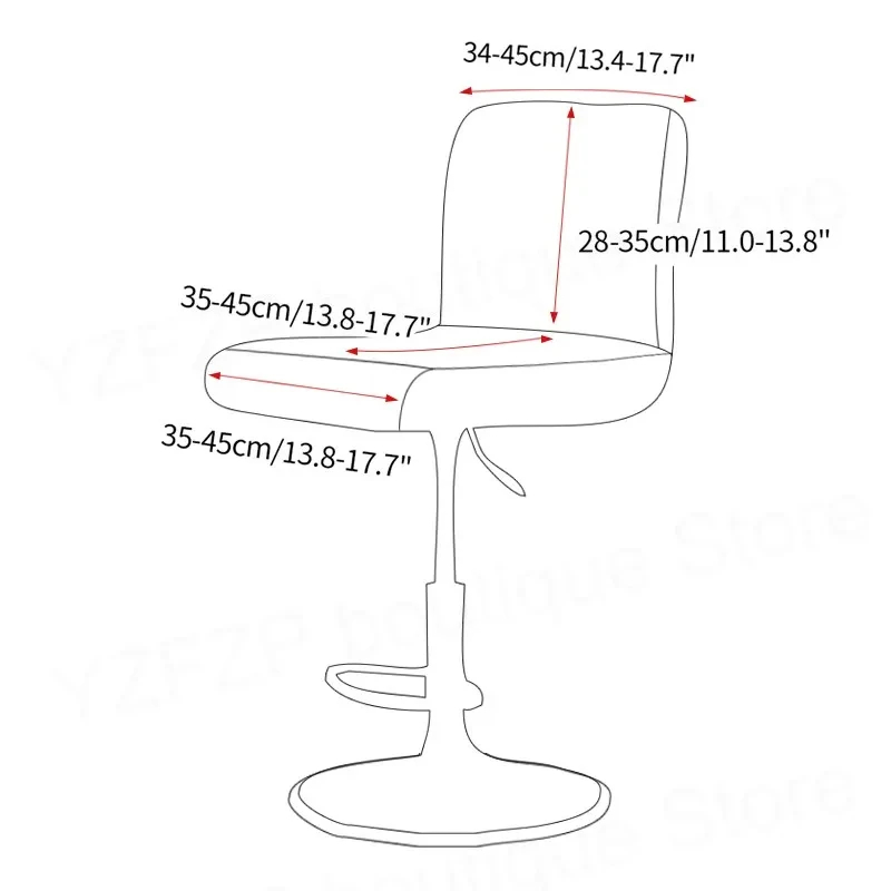 Velvet Solid color Chair Cover - Home Bar Seating recensione e prezzo