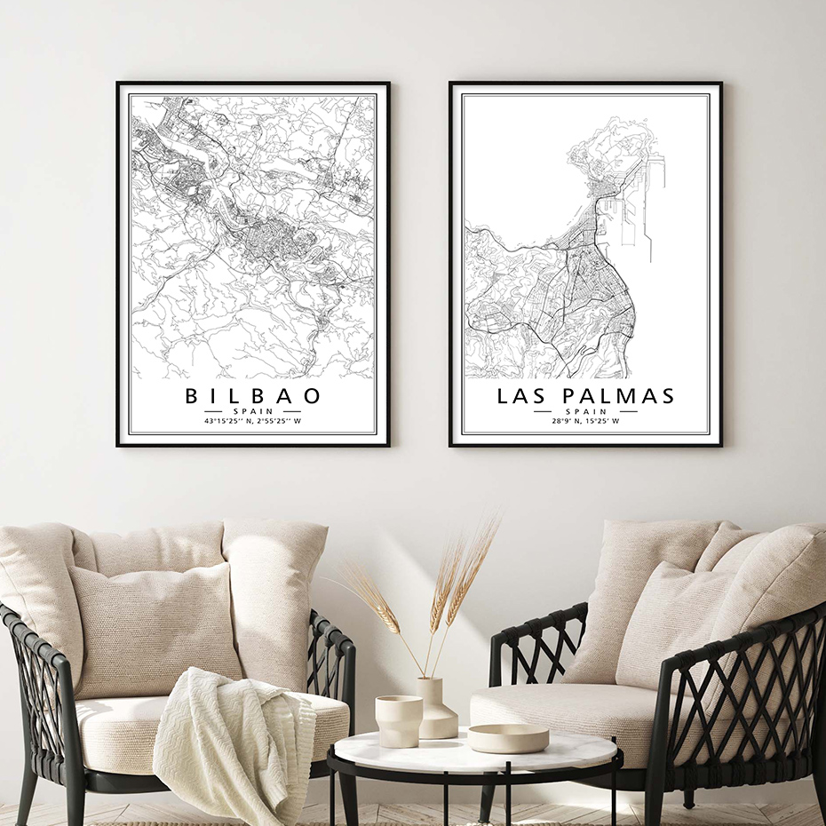 Minimalist Black White Spain C - Home Barcelona recensione e prezzo