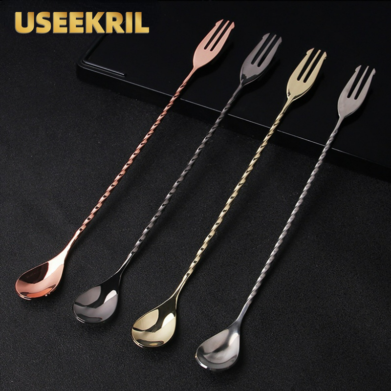 30 40 50cm Bar Spoon With Fork - Bar Spoon Twisted recensione e prezzo