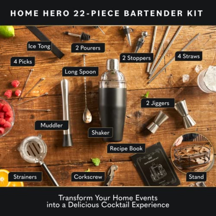 Bartender Kit - 22-Piece Cockt - Cocktail Recipe Book recensione e prezzo