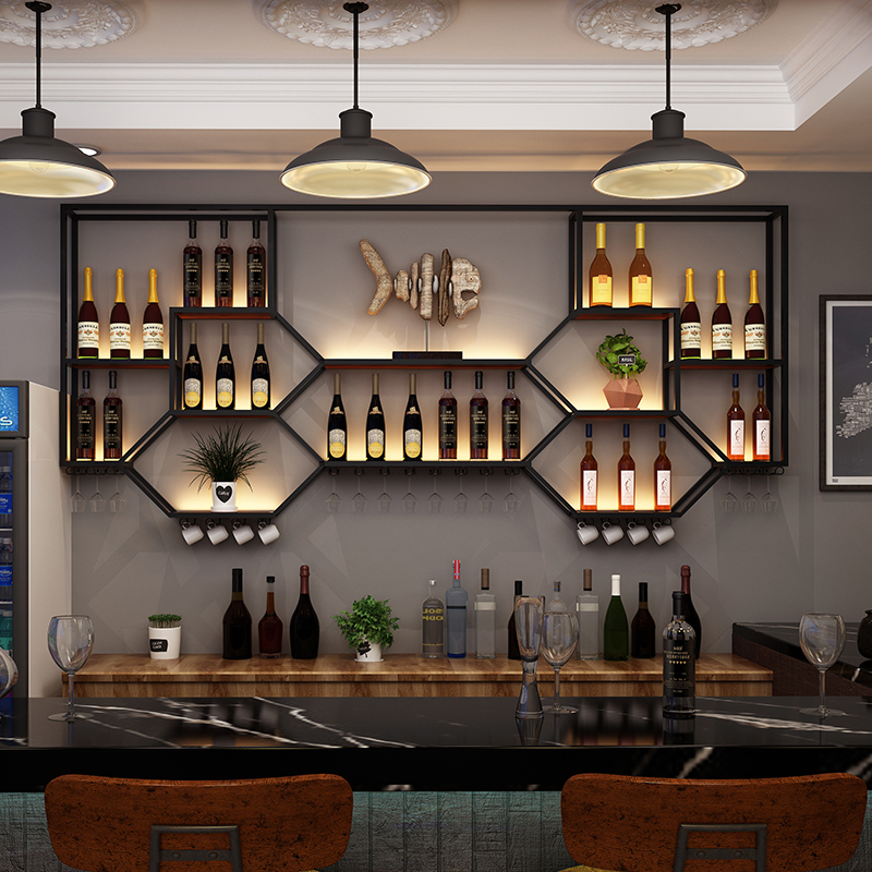 Metal Shelves Wine Cabinet Liv - Home Bar Shelf recensione e prezzo