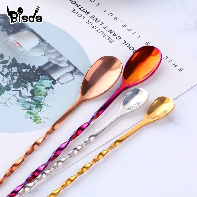 Cocktail Bar Spoons with Fork, - Bar Spoon Twisted recensione e prezzo
