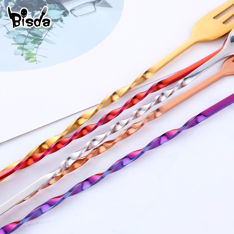 Cocktail Bar Spoons with Fork, - Bar Spoon Twisted recensione e prezzo