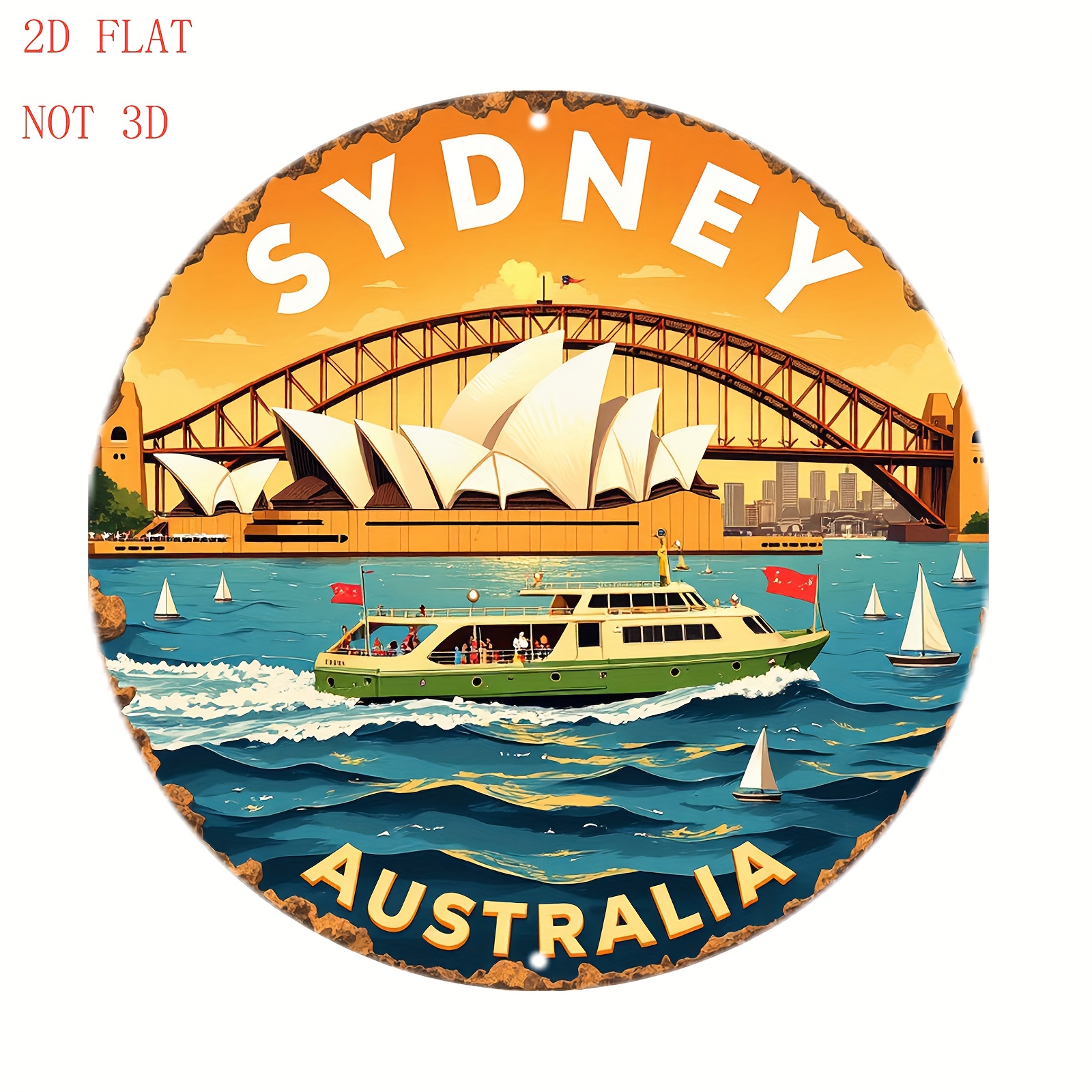 2D Metal Sign Sydney Australia - Home Bar Sydney recensione e prezzo