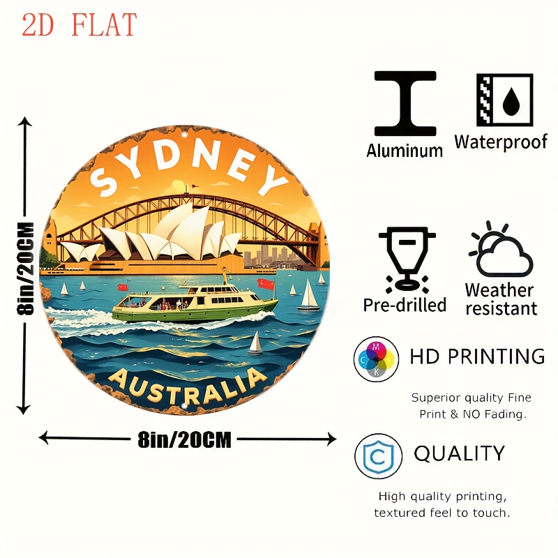 2D Metal Sign Sydney Australia - Home Bar Sydney recensione e prezzo